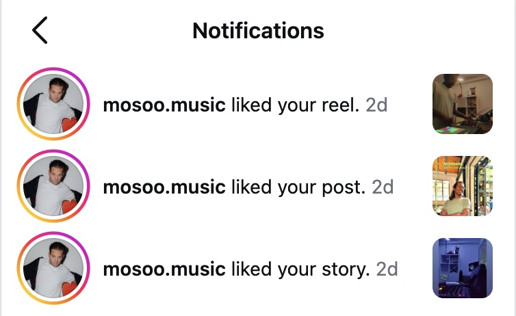 mosoo.music liked normal's reel, post and story on Instagram